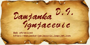 Damjanka Ignjačević vizit kartica